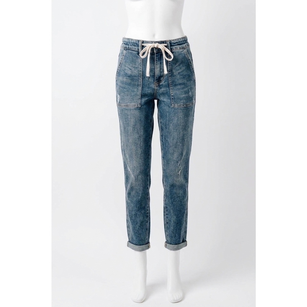 NEW JUDY BLUE prove them wrong jogger pants in medium wash